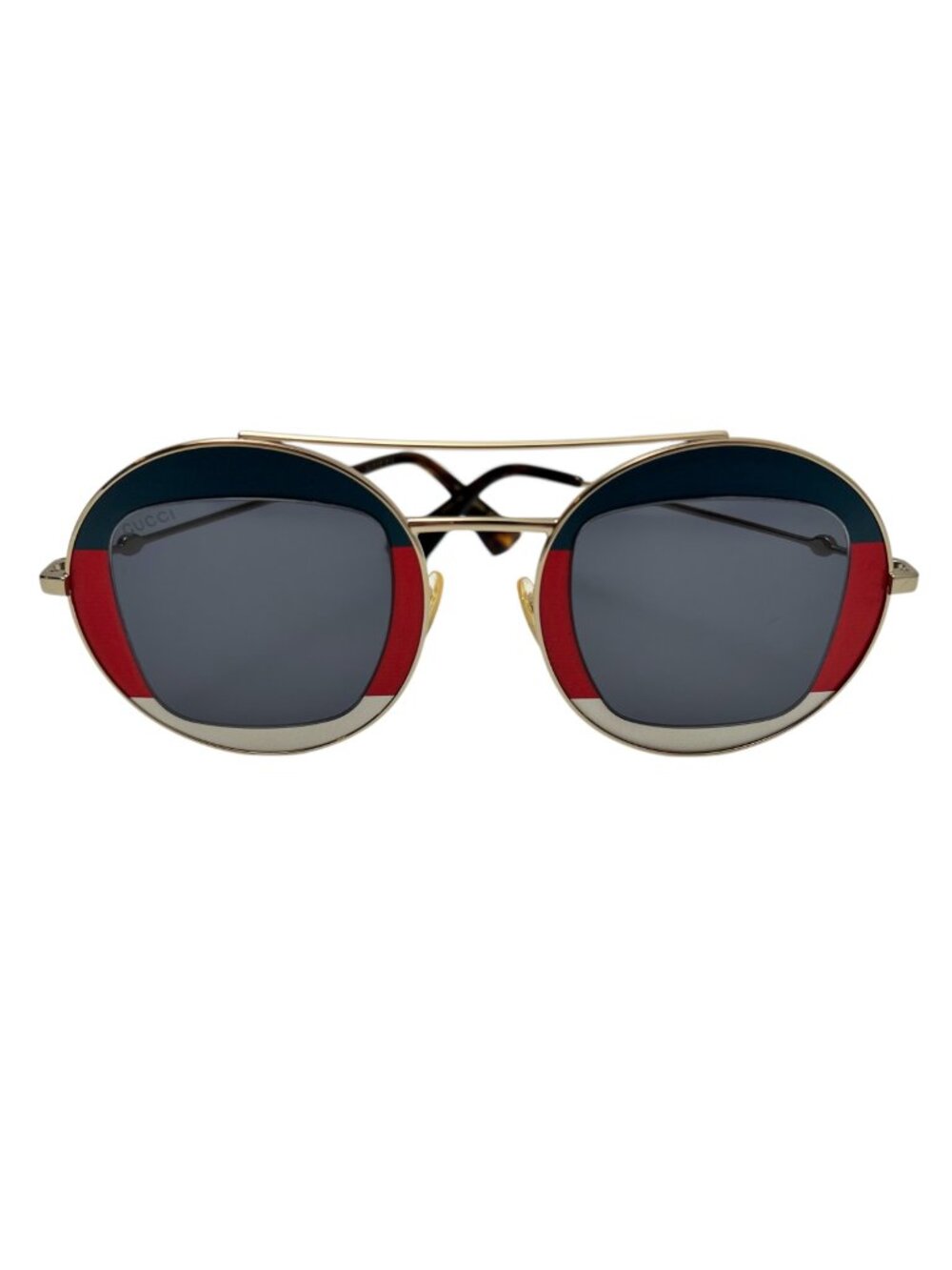 GUCCI Sylvie Sunglasses Teal, Red And White Sunglasses